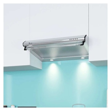 Hota traditionala Tornado Bona 10 (50) LED, 1 motor, latime 50 cm, absorbtie 380 m3/ora, filtru anti-grasimi aluminiu 5 straturi, Inox - Img 4