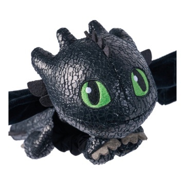 How To Train Your Dragon 2025 - Toothless Hug and Glide, Dragon de pluș interactiv 30 cm, Multicolor, 4 ani+ - Img 5