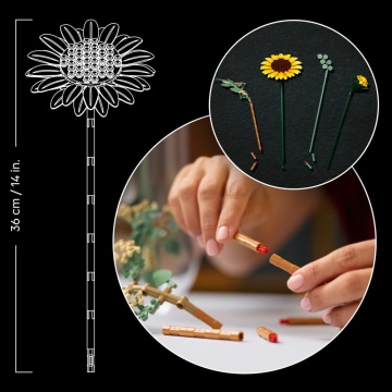 LEGO® Botanicals - Buchet de floarea-soarelui 11502, 686 piese - Img 7