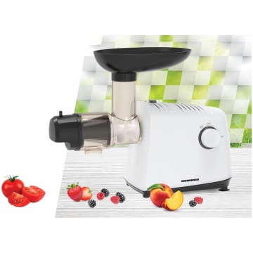 Masina de pasat rosii/fructe moi Heinner PureTomato HTG-LK13WH, 1340 W, Capacitate tocare 34 Kg/h, Buton pornire on/off, Functie reverse, Alb - Img 6