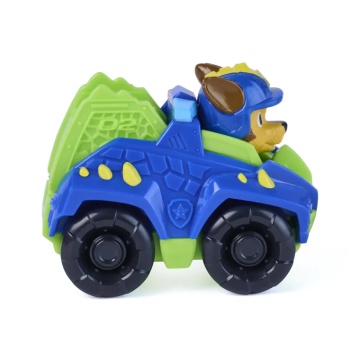 Mini vehicul cu figurina, Paw Patrol the Dino Movie, Pup Squad Racers, Chase - Img 5