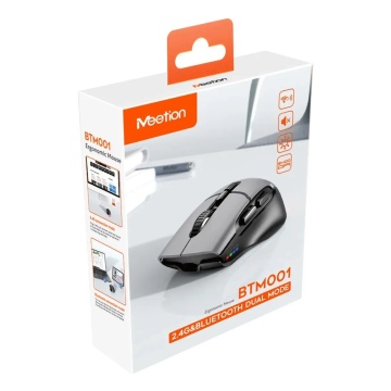 Mouse office wireless Meetion BTM001, 1600 dpi, Negru - Img 5