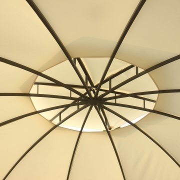 Pavilion gradina, otel/aluminiu/poliester, 370 x 370 cm, H 275 cm, bej - Img 6