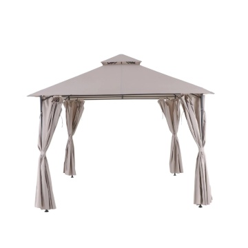 Pavilion gradina, otel/poliester, 298 x 298 cm, H 280 cm, bej