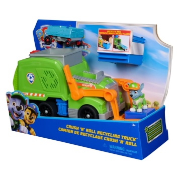 PAW Patrol, Camionul de Reciclare Crush N’ Roll cu Rocky, Multicolor, 3 ani + - Img 2