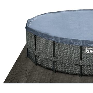 Piscina cu cadru metalic, Ø 427 cm, H 107 cm, capacitate 13.29 m³, aspect rattan - Img 5