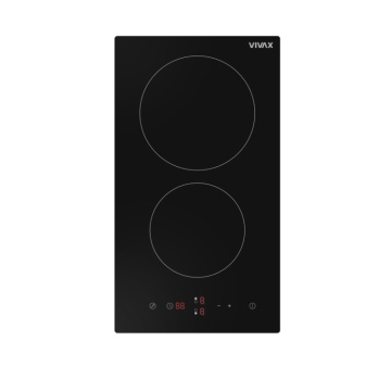 Plita incorporabila domino VIVAX BH-02MVC, Vitroceramica, Doua zone de gatit, Boost, Control touch, Timer, 3000 W, Timer digital, Setari putere in 9 trepte, Protectie copii, Indicator caldura reziduala, Sticla securizata, 30 cm, Negru
