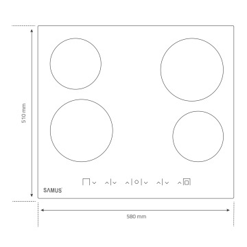 Plita incorporabila vitroceramica Samus PSVE-64BMG4 - Img 3