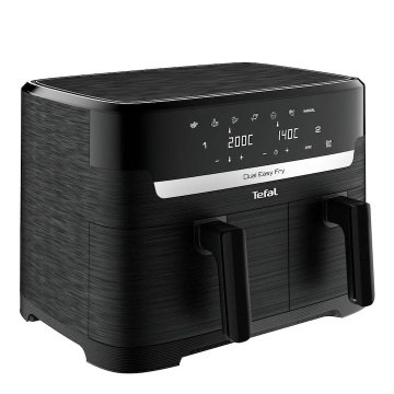 (Resigilat)Friteuza dubla cu aer cald Tefal Dual Easy Fry EY901N10, Putere 2700W, 7 Programe de gatire, Ecran LCD, Capacitate 5.2L + 3.1L, Negru - Img 3