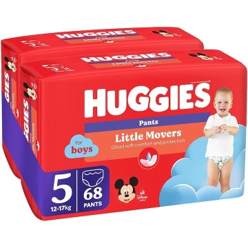 Scutece chilotel Huggies Little Movers 5, Boy, 12-17 kg, 68 buc - Img 4