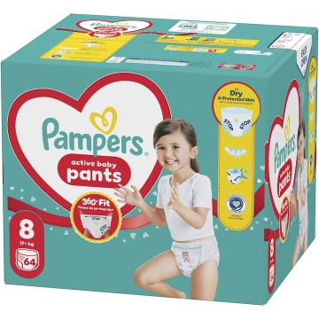 Scutece-chilotel Pampers Active Baby Pants Mega Box Marimea 8, 17kg+, 64 buc - Img 2