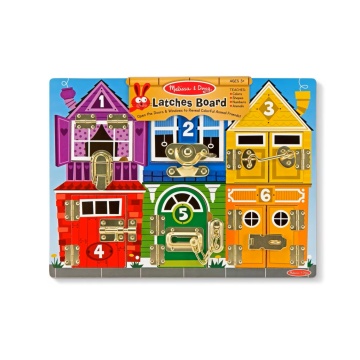 Set de joacă Melissa & Doug Placa din lemn cu zavoare 3 Ani+