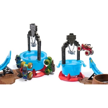 Set de joacă Monster Jam 1:64 Mud Blasters Dunk Tank, multicolor, 61x35x51cm - Img 2