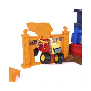 Set de joacă Monster Jam - Smash & Bash, Crash Course, cu catapultă și buggy, 1:64 - Img 6