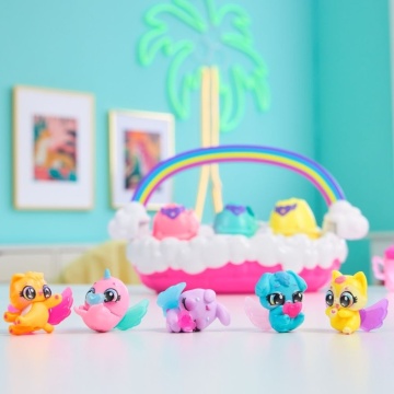 Set figurine in cosulet, Hatchimals, Alive Neon Rainbow Basket - Img 8