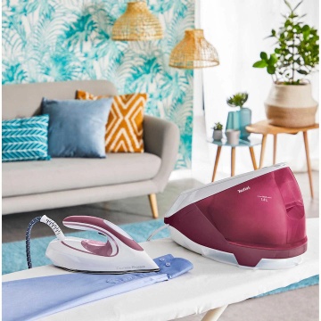 Statie de calcat Tefal Express Protect SV9201E0, 2800W, talpa Durilium Airglide, 7.5 bari, jet de abur 530 g/min, rezervor apa 1.8L, colector anticalcar, alb/mov - Img 8