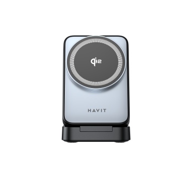 Statie de incarcare 3 in 1 wireless HAVIT W3103, 15 W, Negru – Gri, 96 x 65 x 30 mm - Img 2