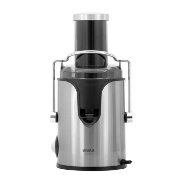 Storcator de fructe si legume, VIVAX AJ-800, putere 800 W, diametru tub 7.5 cm, recipiente de suc si pulpa, Inox, Argintiu - Img 7