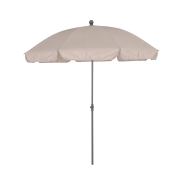 Umbrela plaja, otel/poliester, Ø 177 cm, H 228 cm, bej