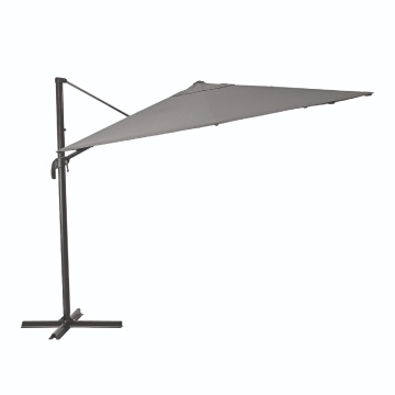 Umbrela terasa, aliminiu/otel/poliester, 286 x 286 cm, H 264 cm, gri - Img 2