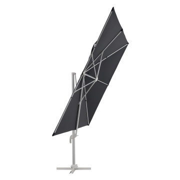 Umbrela terasa, aluminiu/otel/poliester, 286 x 286 cm, H 264 cm, gri antracit - Img 5