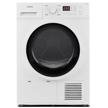 Uscator de rufe Samus SGDP-826, 8 kg, Pompa de caldura, 16 programe, Clasa D, Alb