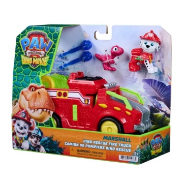 Vehicul de salvare cu figurina, Paw Patrol, Dino Rescue Fire Truck, Marshall - Img 7