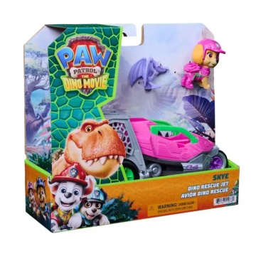 Vehicul de salvare cu figurina, Paw Patrol, Dino Rescue Jet, Skye