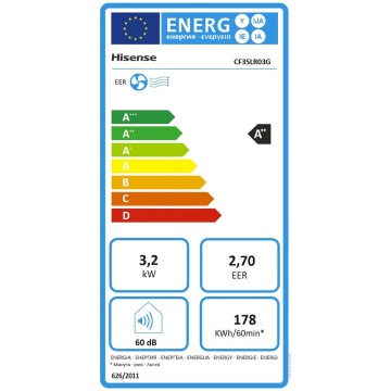 Aer conditionat HISENSE Hi-Smart, 12000 BTU, A++/A+, Inverter, Functie Incalzire, Wi-Fi, Kit instalare inclus, alb - Img 8
