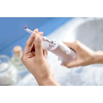 Aparat de curatare interdentara Philips Sonicare Power Flosser HX3826/31, tehnologie QuadStream, 2 capete de curatare, 2 moduri de curatare, 3 niveluri de intensitate, husa (Alb) - Img 6