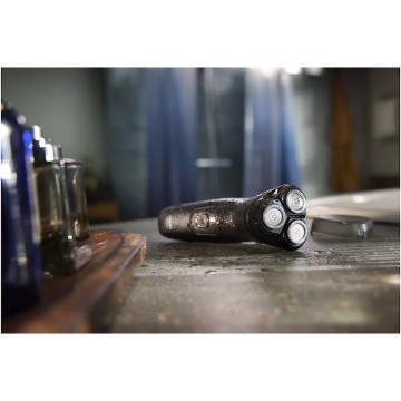 Aparat de ras PHILIPS Seria 1000 S1141/00, 3 capete rotative 4D Flex, lame PowerCut, ras umed&uscat, autonomie 40 min, maner ergonomic, capac de protectie, complet lavabil, negru - Img 7
