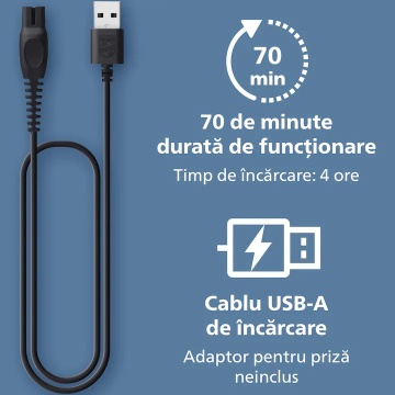 Aparat de tuns barba PHILIPS BT3620/15 cu lame cu autoascutire, 40 de setari de lungime, 2 piepteni ajustabili pentru barba (0,5-20 mm), autonomie 70 min - Img 7