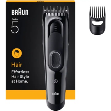 Aparat de tuns Braun HC5510, 9 lungimi, negru, set 2 capete - Img 4