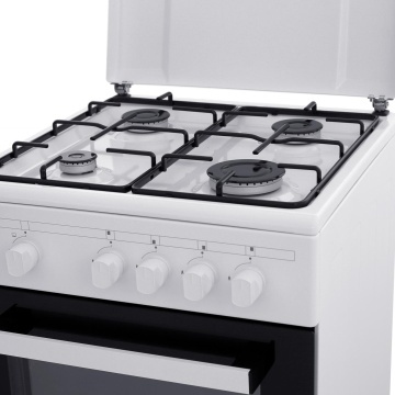 Aragaz Samus SM450ANS, 4 arzatoare gaz, cuptor gaz, diuze gaz natural montate, siguranta plita si cuptor, 50x50 cm, Alb - Img 4
