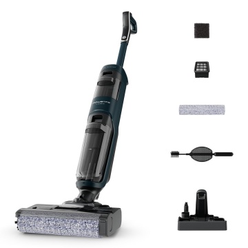 Aspirator Rowenta GZ2251E0, uscat și umed, cu baterie, 35 minute autonomie, verde-negru