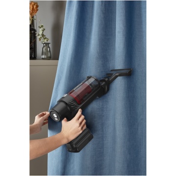Aspirator vertical fara fir Rowenta X-Pert 7.60 RH6A73WO, 140W, autonomie 45 minute, filtrare 99%, recipient praf 0.44 L, perie cu LED, statie de incarcare cu suport accesorii, rosu & negru - Img 11