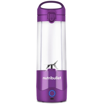 Blender portabil Nutribullet® NBP003PU, Cupa 475 ml, USB-C, Mov - Img 6