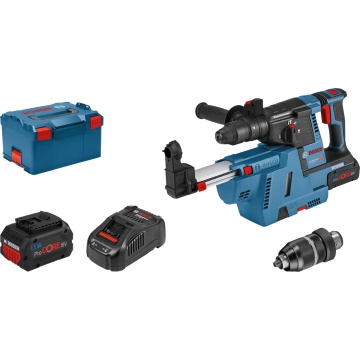 Bosch GBH 18V-26 F Ciocan rotopercutor SDS Plus 18V, 2.6J + 2xacumulator 5.5Ah + incarcator + L-BOXX - Img 1