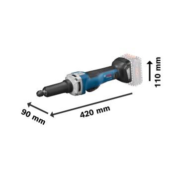 Bosch GGS 18V-23 PLC (solo) Polizor drept Li-Ion, 18V, fara acumulator in set + L-Boxx - Img 2