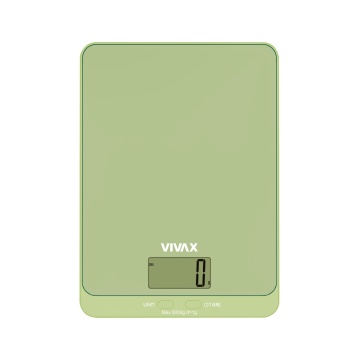 Cantar de bucatarie Vivax KS-502G, Ecran digital, 5 Kg, Sticla, Verde - Img 3