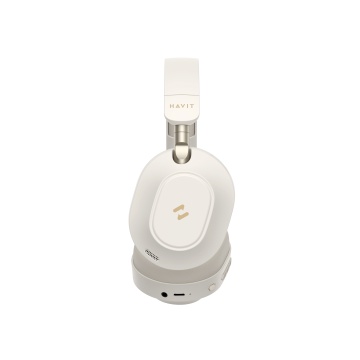 Casti wireless HAVIT H668BT, Bluetooth 5.4, ANC, Hi-Res, Bej - Img 3