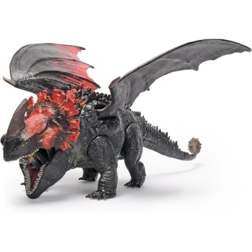 Dreamworks Dragons World of Berk - Figurina Red Death Chomping Rampage de 28 cm „How to Train Your Dragon”, Multicolor, 4 ani+ - Img 6