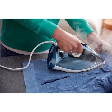 Fier de calcat Philips Azur DST7020/20, 2800W, debit de abur continuu de 50g/min si jet de abur de 250 g, talpa SteamGlide Plus, rezervor de 300ml si sistem de curatare automata cu rezervor integrat pentru calcar, albastru - Img 7