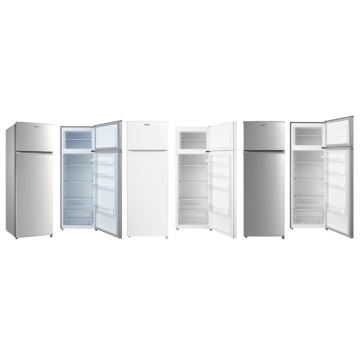 Frigider cu doua usi VIVAX DD-235E W, 235L, Clasa E, Termostat reglabil, Iluminare LED, Usi reversibile, Suprafata painted metal, 4 Rafturi de Sticla securizata, H 160 cm, Alb - Img 5