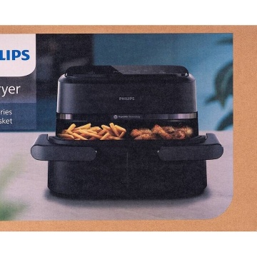 Friteuza cu aer cald Philips NA150/00, 6 programe, 2 cosuri, 7.1 l, Negru - Img 8