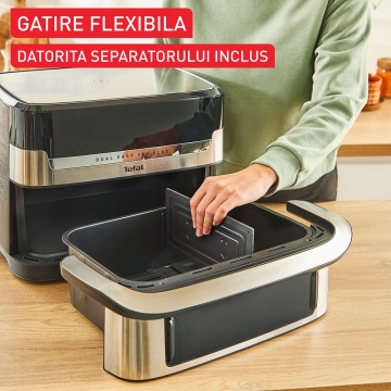 Friteuza cu Aer Cald Tefal Dual Easy Fry Flex, 2700 W, Capacitate 9 L, Touch, Air Fry & Grill, Negru - Img 7