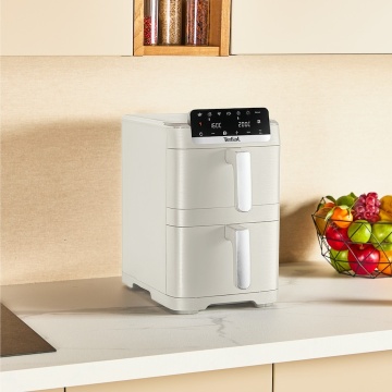 Friteuza dubla cu aer cald Tefal Easy Fry Crispy Stack EY752AE0, 2700 W, 10 L - Air fryer cu 7 programe automate, 2 compartimente, temperatura ajustab - Img 7
