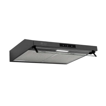 Hota Traditionala Tornado BIZA 10 (60), 1 motor, latime 60 cm, 3 viteze, absorbtie 500 m3/ora, Negru