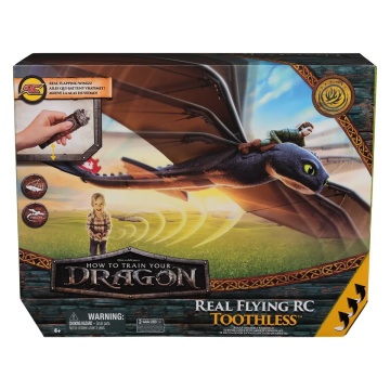 How to Train Your Dragon – Dragon zburător teleghidat bazat pe filmul "How To Train Your Dragon 2025", Negru, 4 ani+