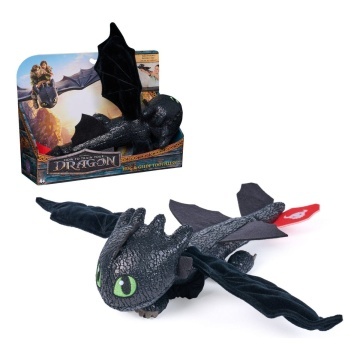 How To Train Your Dragon 2025 - Toothless Hug and Glide, Dragon de pluș interactiv 30 cm, Multicolor, 4 ani+ - Img 2